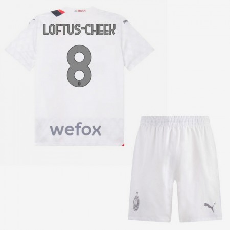 Virallinen pelipaita AC Milan Loftus-Cheek 8 Vieras 2023-24 Lyhythihainen - Lasten ( + Lyhyet housut )
